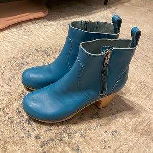 Bright Blue Swedish Hasbeen booties